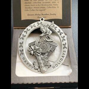 Vintage Harley Davidson V-Twin 1996 Pewter Holiday Ornament Christmas 99940-97Z
